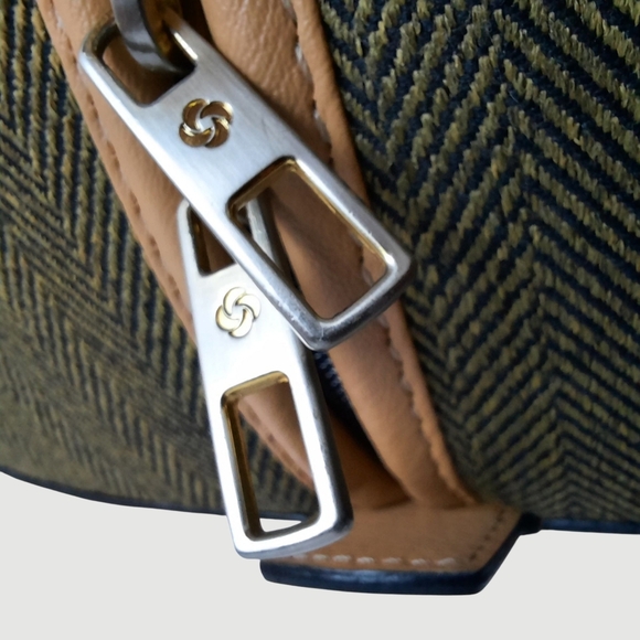 SAMSONITE Doctors Bag MCM Weekender Barrel Herringbone Rivets Strap Key Lock - Picture 10 of 16